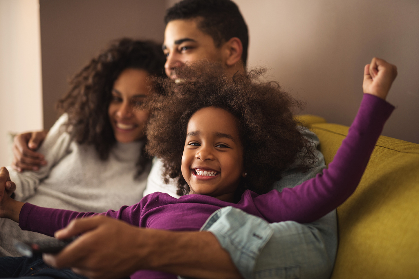 Happy young family