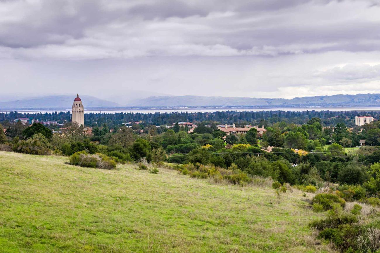 View towards Stanford University and San Francisco bay